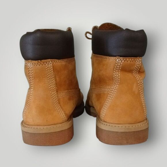 Timberland 12909 Junior’s 6" Premium Sz 6M Waterproof Boots Wheat Nubuck - Picture 5 of 7